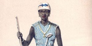 Une femme soldat du Dahomey dessinée par Frederick Forbes in 1851. © Wikipedia Commons