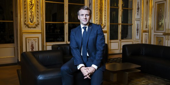 Le président français Emmanuel Macron, le 16 novembre 2020 à l’Élysée. © François Grivelet pour JA