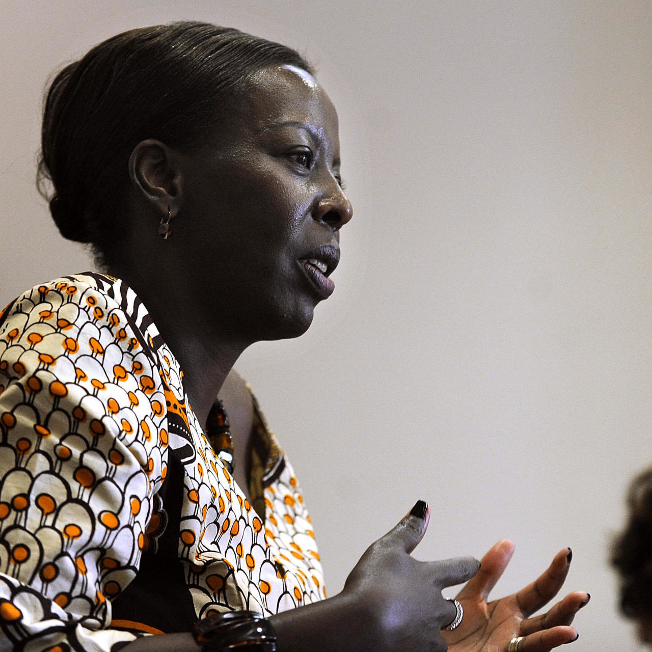 Louise Mushikiwabo, secrétaire générale de l'Organisation internationale de la Francophonie (OIF) et présente au Forum, veut «refonder la coopération internationale». AFP PHOTO/ TONY KARUMBA