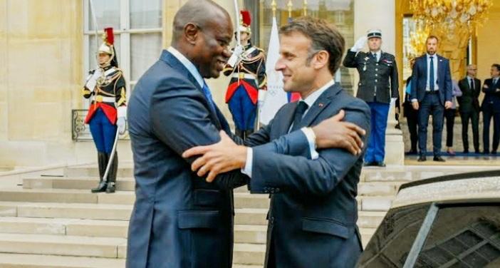 Visite de Brice OlinguI Nguema reçu par Emmanuel Macron à l'Elysée le 29 mai 2024@ AAFC